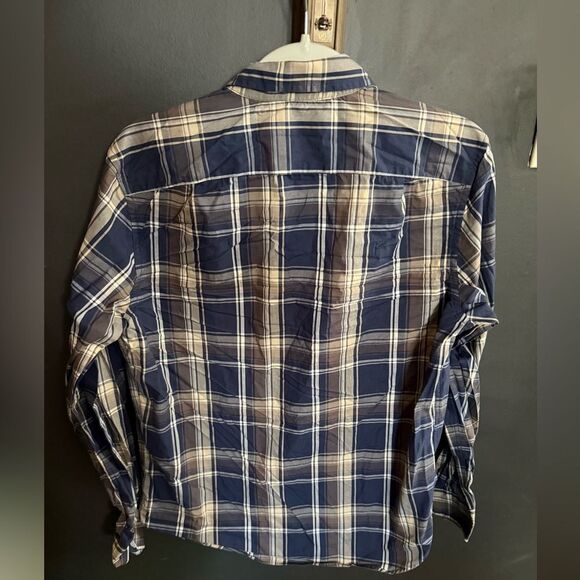 Nautica Men's Wrinkle Restistant Button Down Plaid Long Sleeve Dress Shirt S - Picture 3 of 7